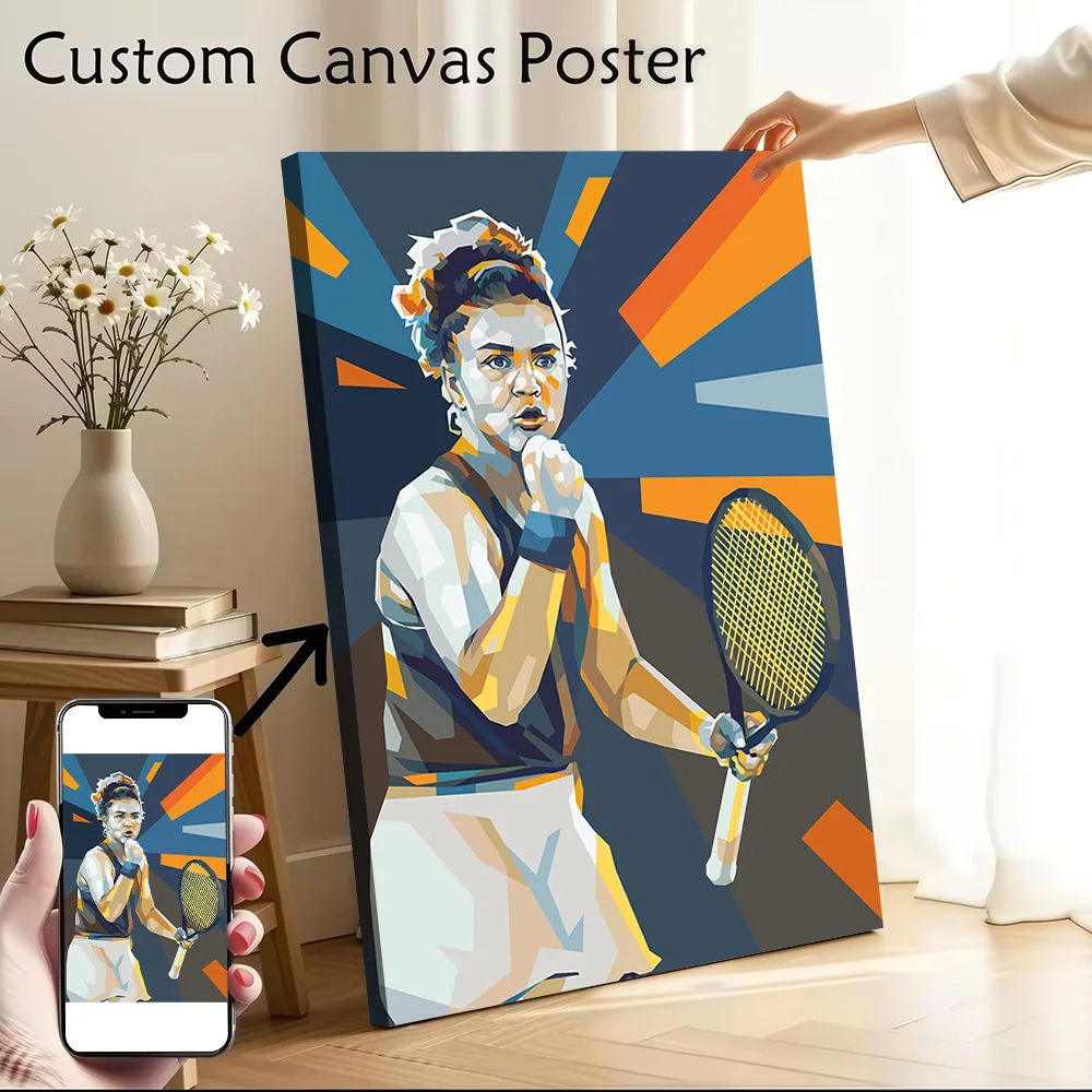 Jasmine Paolini in Pop Art Style Printed Canvas Poster Personalized High Quality Wall Art Paintings for Bedroom Decoration Room