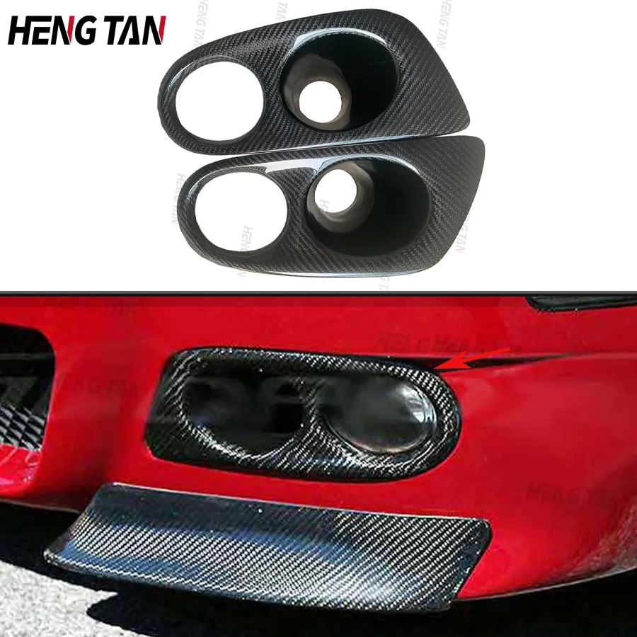 

Carbon Fiber High Quality Front Bumper Lower Fog Lamp Bezel Light Trim Grille Cover Auto Parts Upgrade Body kits