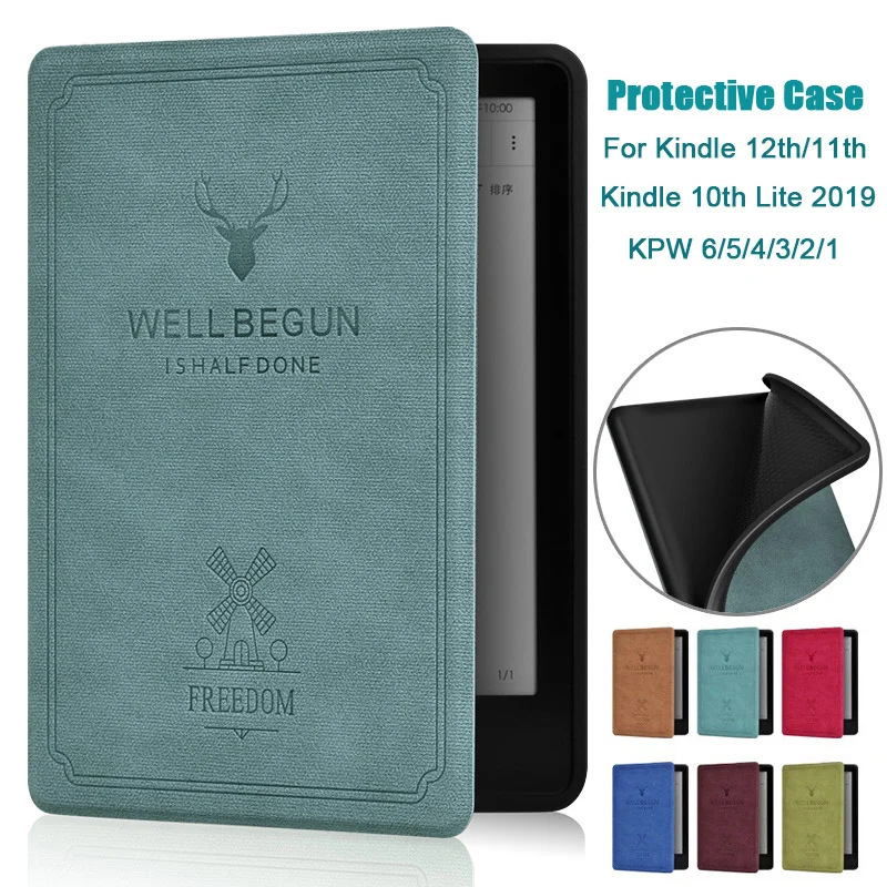 Smart Case for Kindle Colorsoft 2024 2022 10th 11th 12th Generation 6 6.8 7 Inch Cover For Kindle Paperwhite 6 5 4 3 2 1 Pouch