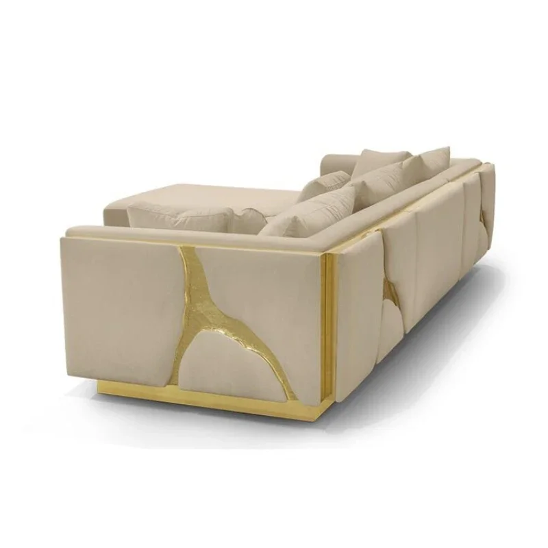 Light luxury high-end river fabric sofa splicing combination sofa villa luxury large flat sofa chair