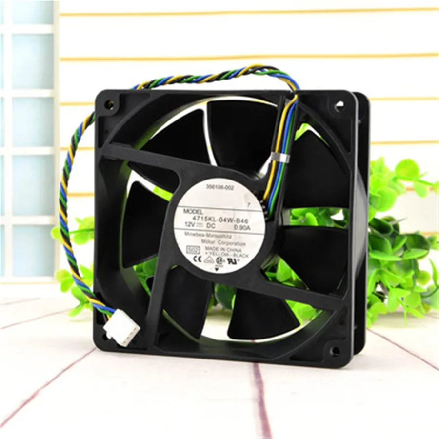 AA for 1 piece NMB-MAT 4715KL-04W-B46 cooling fan DC12V 0.90A 12cm PWM large capacity new product -