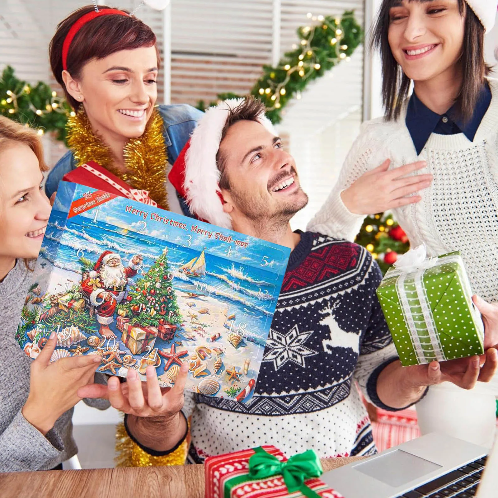 

Сюрприз с обратным отсчетом и тематическим адвент-календарем для детей, праздничные вечерние украшения для дома, аксессуары, рождественский декор, украшения