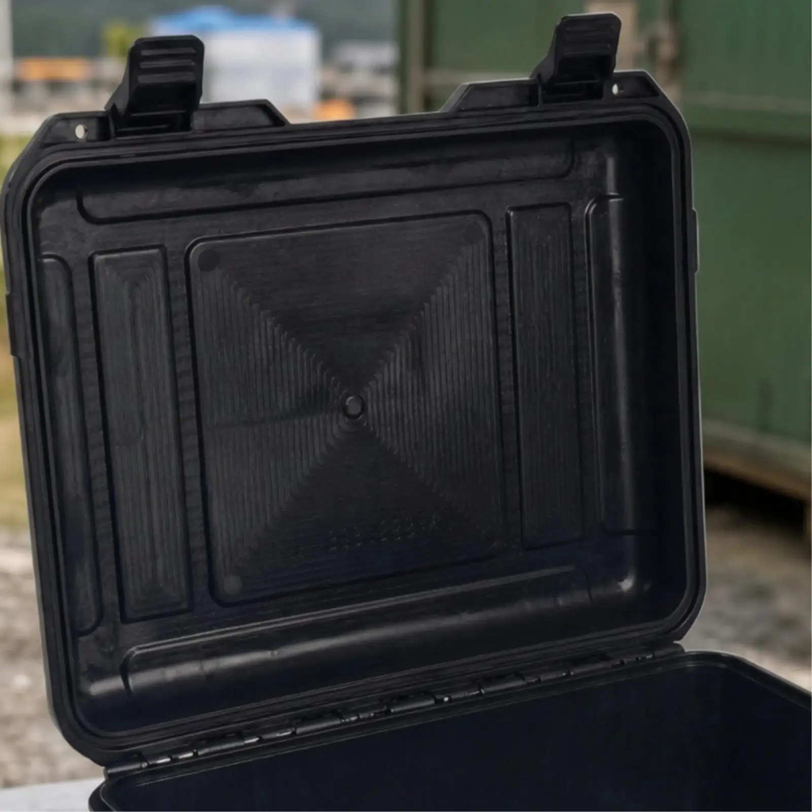 Durable Molded Waterproof Case for Tools and Instruments with Folding Handle for Easy Transport