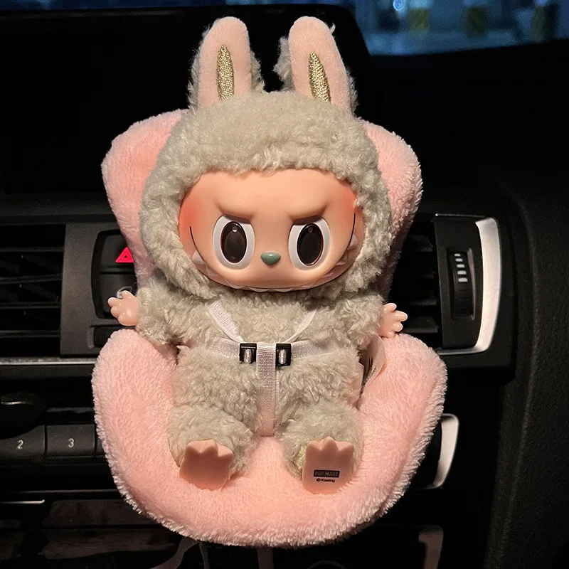 T8u Cute Car Aromatherapy Doll Labubu Monster Doll Safety Seat Car Air Outlet Decoration Car Interior Accessories Fragrant Aroma