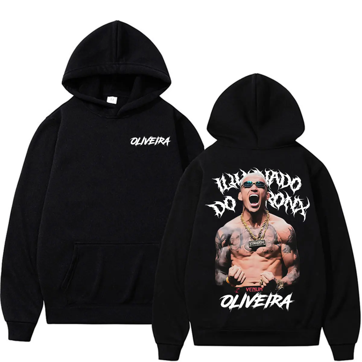 Do Bronx Charles Oliveira Violence Aesthetic Sweatshirts Men Women Fashion Cool High Street Hoodies Casual Cozy Fleece Pullovers