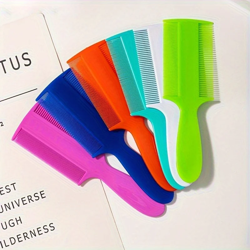 Scalp Massager Comb for Adults, Double-Sided Fine Teeth, ABS Plastic Handle, Plastic Bristle, Suitable for Normal Hair Type