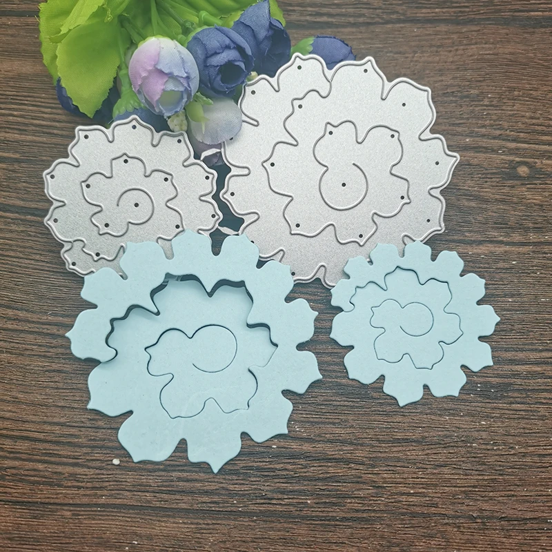 

3D Rose Flower Frame Craft Metal Cutting Die Stencils for DIY Scrapbooking Album Decorative Embossing Handmade Paper Cards Gift
