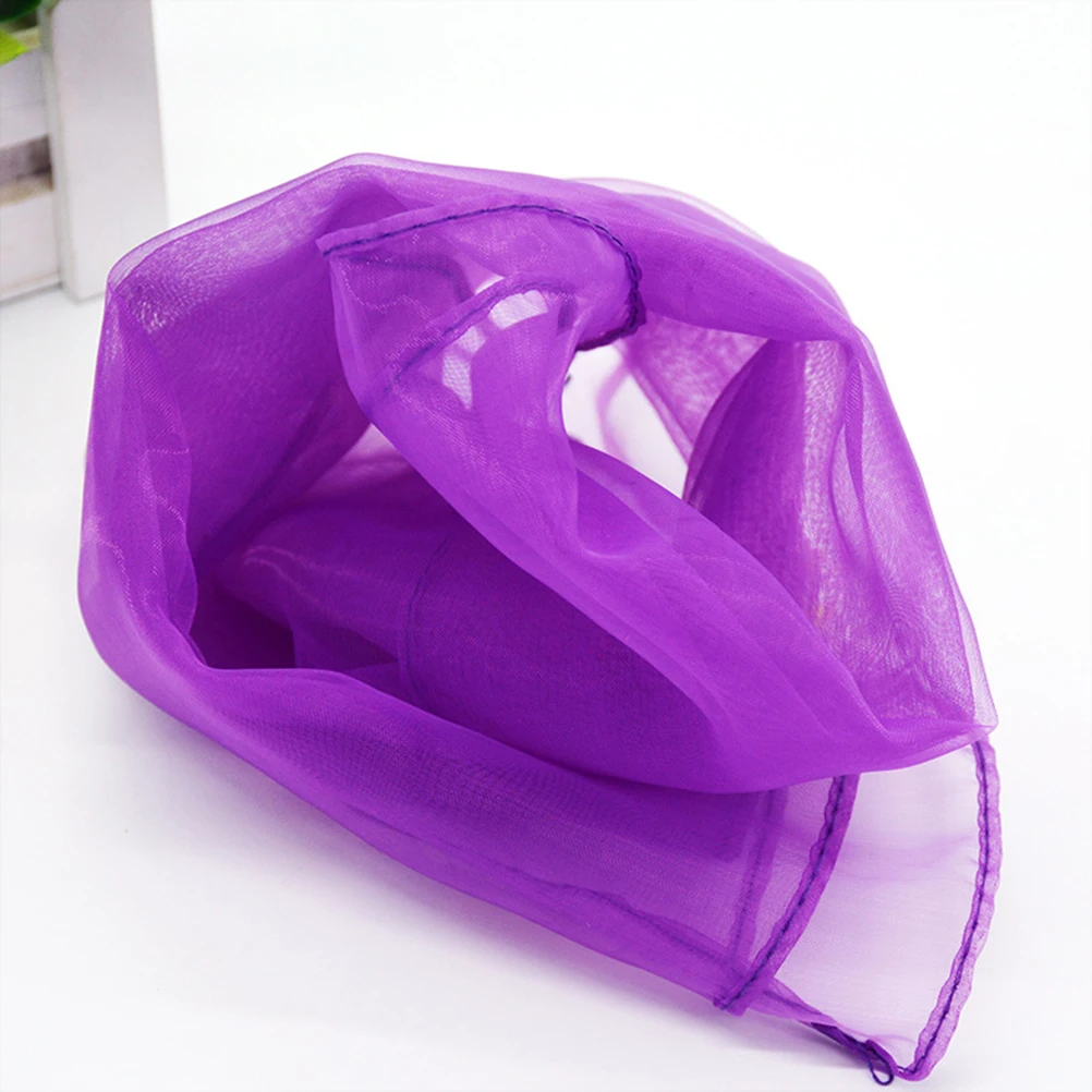 

6pcs 60X60Cm Square Silk Scarves For Dance Performance Juggling Tricks Lightweight Foldable Accessories Travel Storage