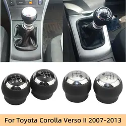 Leather Gear Shift Knob Handbrake Shifter Handle Gaiter Boot Case Cover For Toyota Corolla Verso 2007 2008 2009 2010 2011 2013