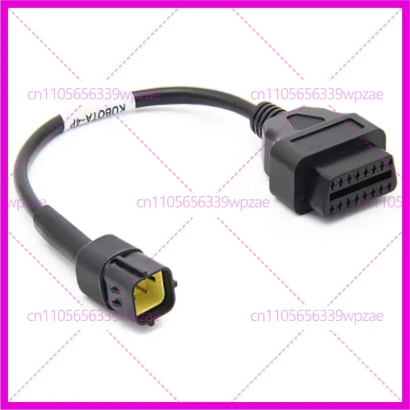 

Для KUBOTA OBD2 4-контактный адаптерный кабель 3824-26 OBD2 16-контактный на 4-контактный разъем автомобильного диагностического инструмента