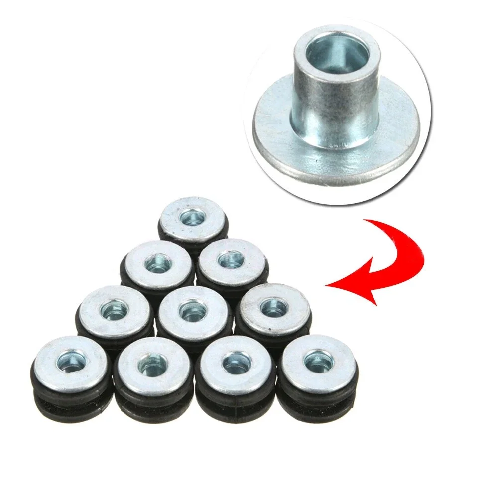 10Pcs Pressure Relief Cushion Buffer Washer Shock Bushing Kit Motorcycle Rubber Grommets Bolt Pads for Kawasaki Fairing Gaskets