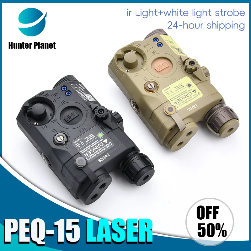 

PEQ anPEQ PEQ15 Red Green Laser Version Tactical Red Green Blue Dot/White LED Laser Device ar15 Hunting torch airsoft Indicator