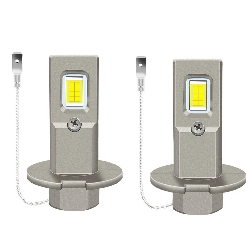 2x H3 Car Fog Lights Integrated LED Headlights H1 Direct Insertion 5730 High Brightness White Light Beads 360 ° Light Source 12V