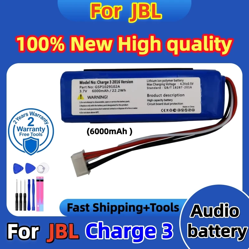 100% New High Quality Original For JBL Charge 3 Charge 4 Charge 5 Speaker Replacement Batteries Fast Shipping+Tools view 2