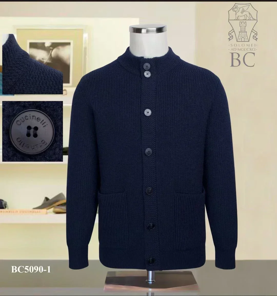 BILLIONAIRE BLKA CPTG Sweater Cashmer Cardigan Coat men\'s 2024 Autumn winter new Casual zipper quality embroidery big M-4XL