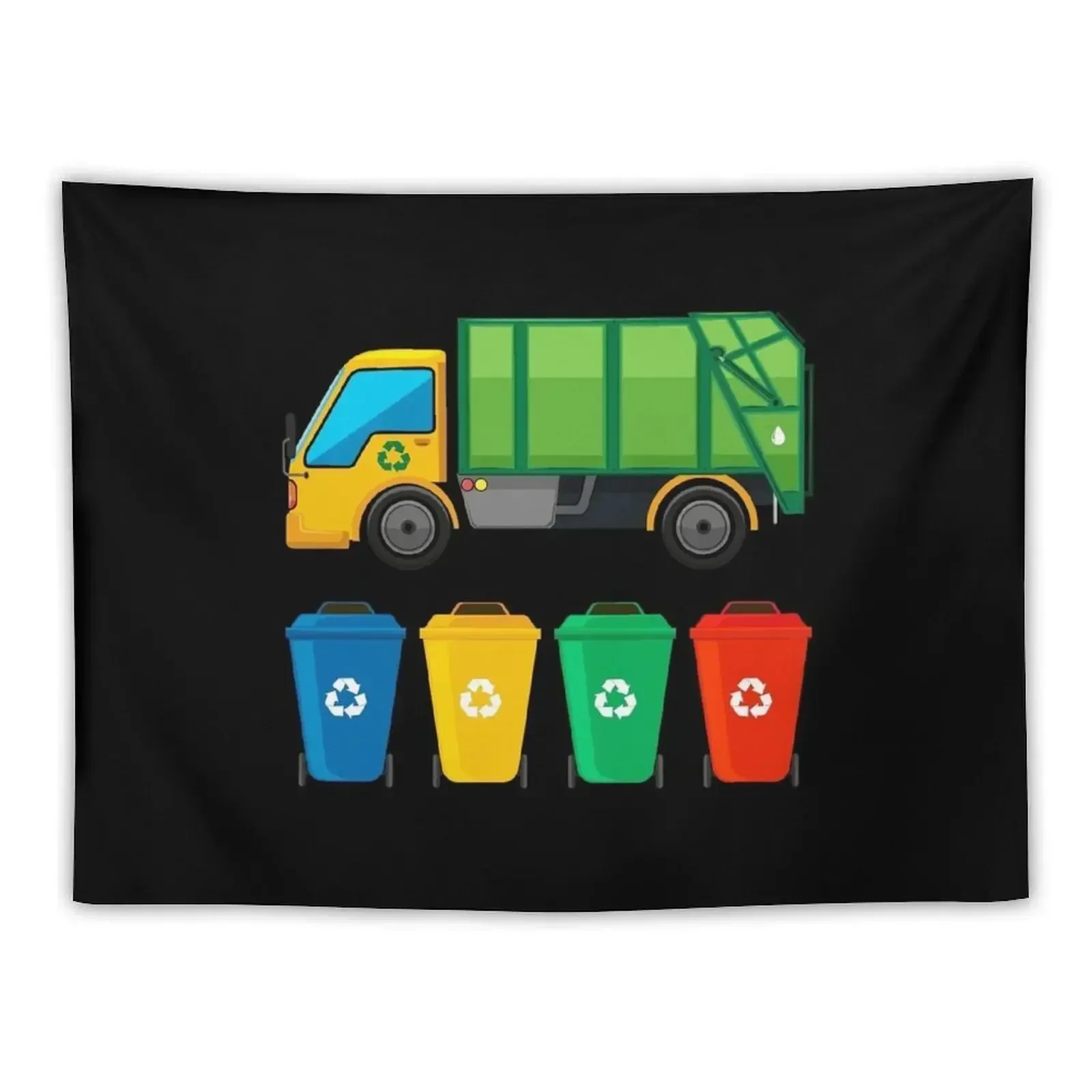 

Recycling Trash Truck Design Gift Tapestry Wall Decor Custom Home Decoration Accessories Wall Carpet Tapestry