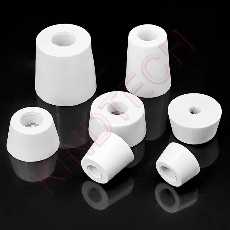 White Rubber Feet Pad Dia 19mm~50mm Chair Furniture Leg Pad Speaker Shock Stand Absorber Non-slip With Gasket Floor Protector