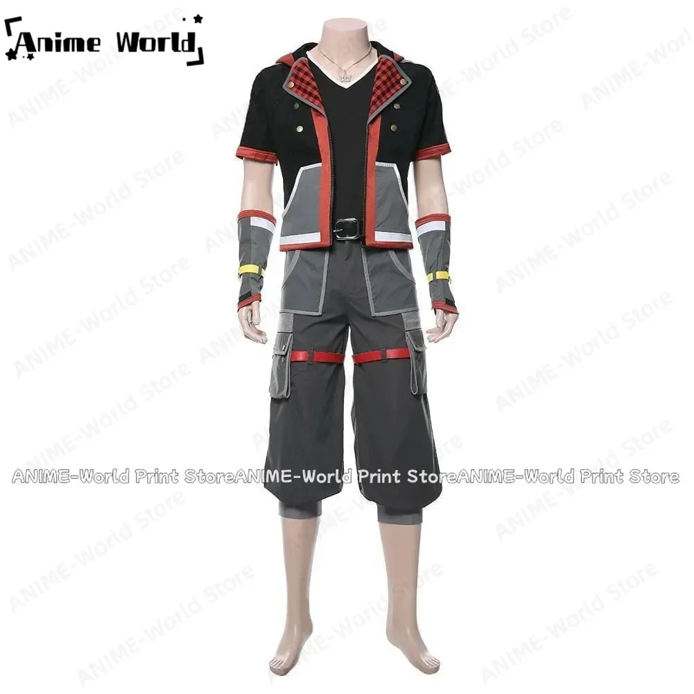 

《Custom Size》Game Kingdom Hearts Iii Sora Cosplay Costume Party Christmas Halloween Any Size