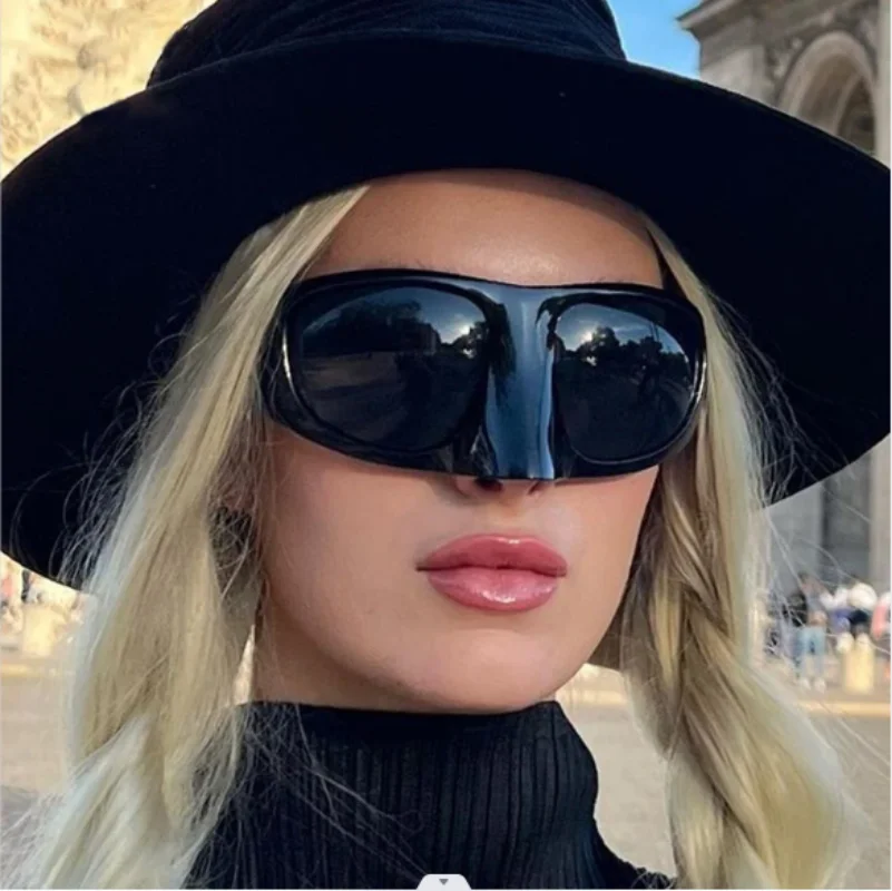 2023 New Y2K Oversize Punk occhiali da sole donna Hip Hop occhiali da sole uomo Future Technology Sense Eyewear UV400 Oculos De Sol