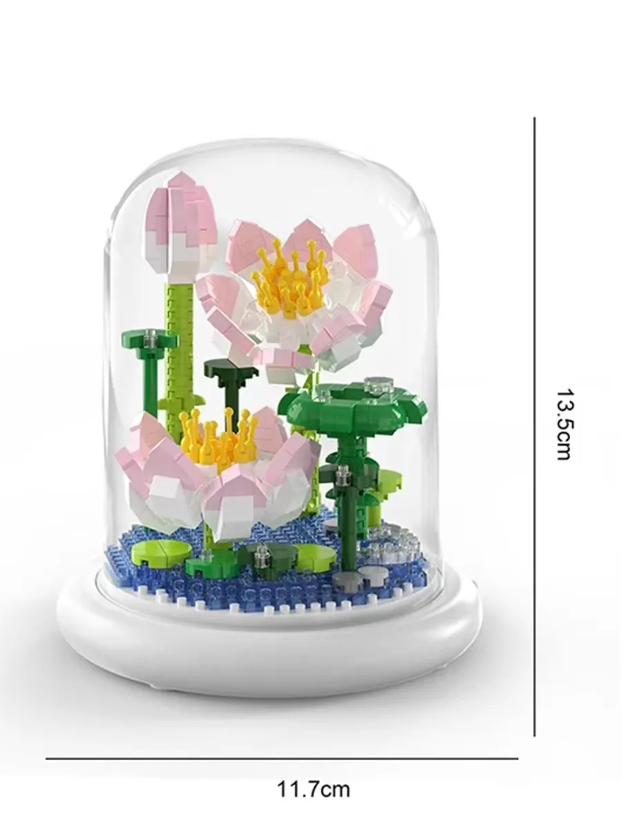 Eternal Block Flower Assembly Bouquet Desktop Decoration Block Flower CHILDREN'S Puzzle Assembly Toy Bouquet image 2