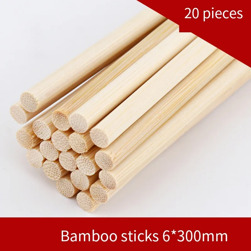 DIY Craft Bamboo Sticks Set - Round Thin Bamboo Rods for Architectural Models Flower Making Decoration Supplies