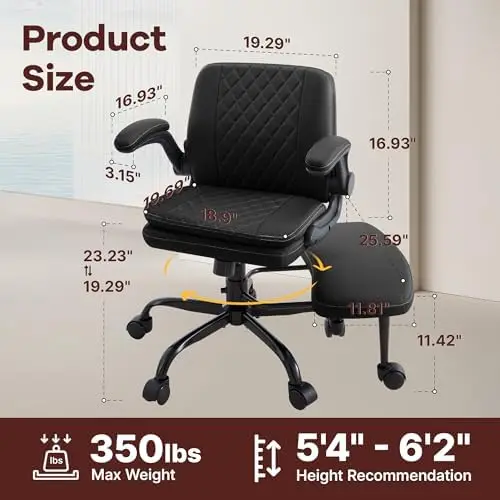 Cross Legged Office Chair,ADHD Criss Cross Desk Chair with Wheels & Stretchable Rotating Footrest,Height Adjustable