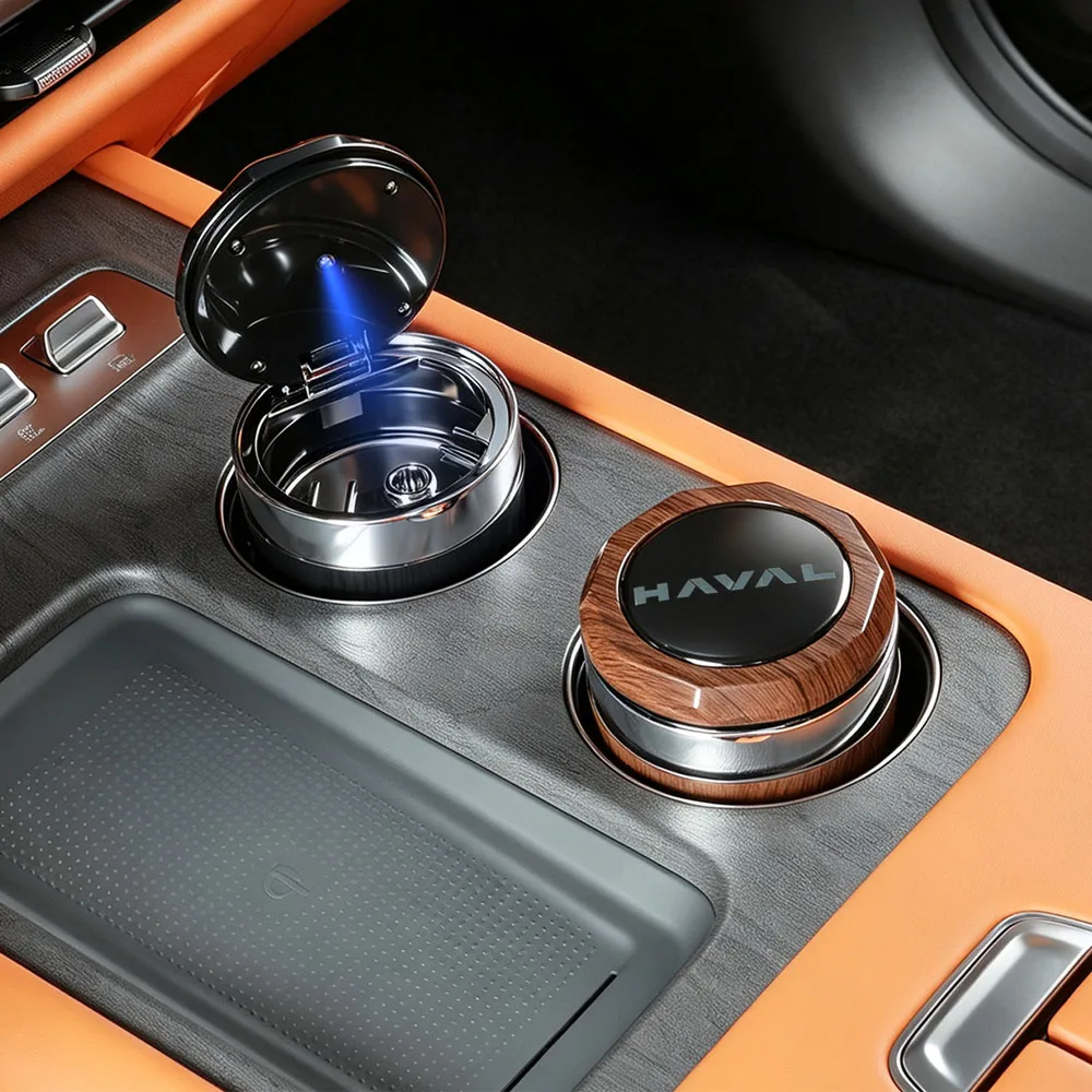 Car Mounted LED Light Ashtray For GWM HAVAL H10 2026 Aluminum Alloy Inner LinerThermal Insulation And Flame Retardant Supplies