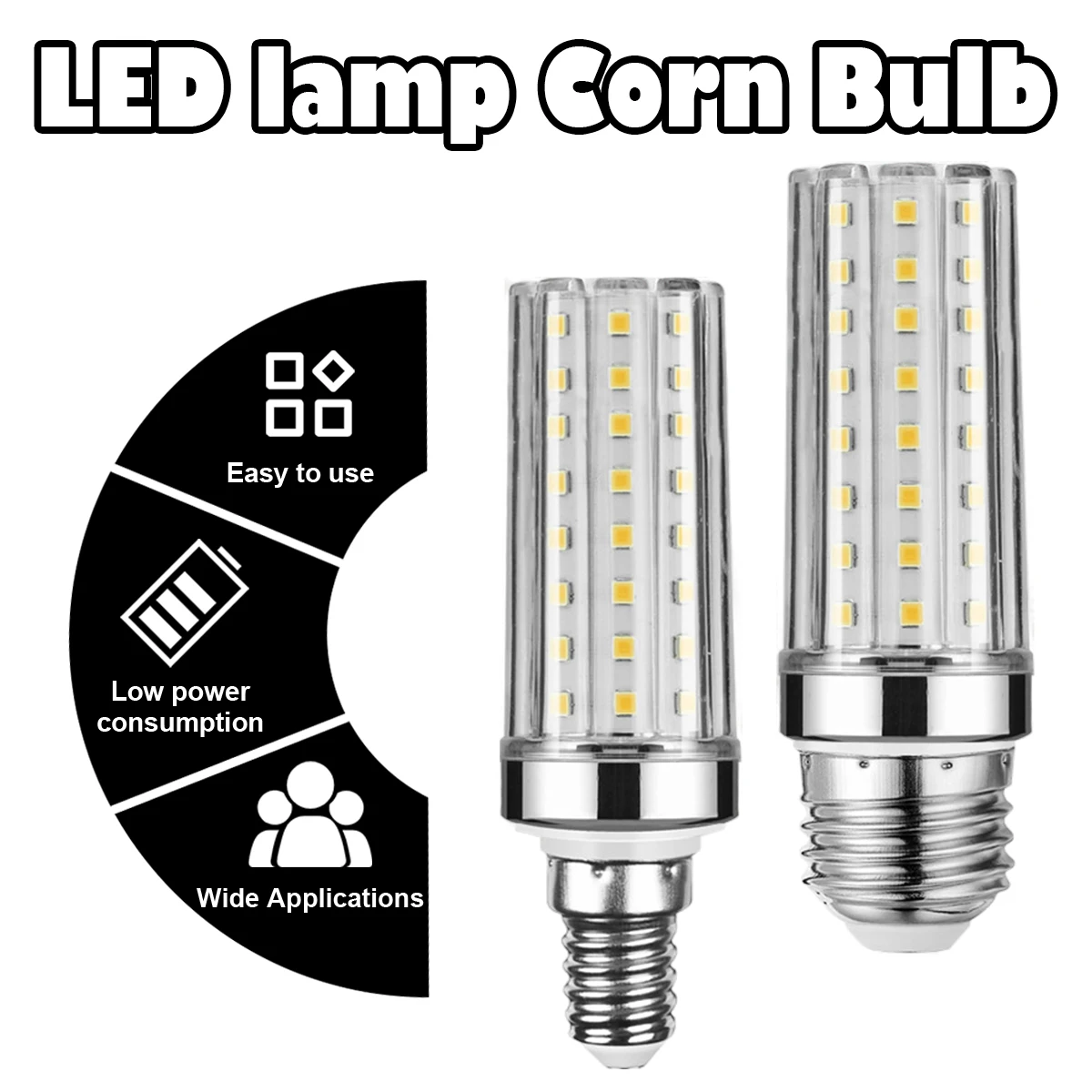 

E14/E27 24w Led Corn Lamp 110V 220V No Flicker Lights Chandelier 230v Warm/White Light Home Decorative 2835 smd High Room