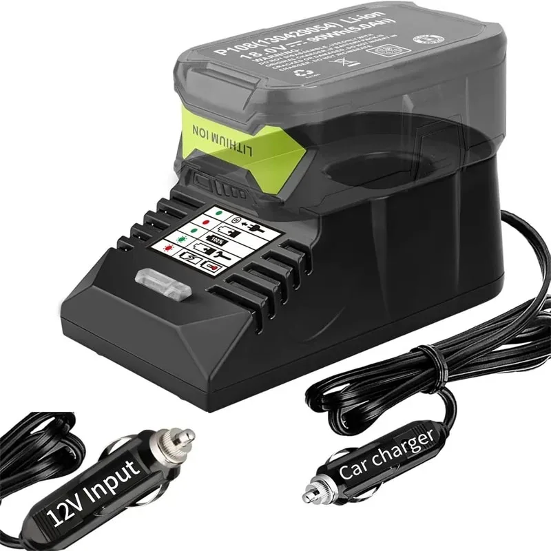Mini Battery Charger Car Charger With Cigarette Lighter Plug For Ryobi 18V Lithium Ion & Ni-cad & Ni-Mh Batteries