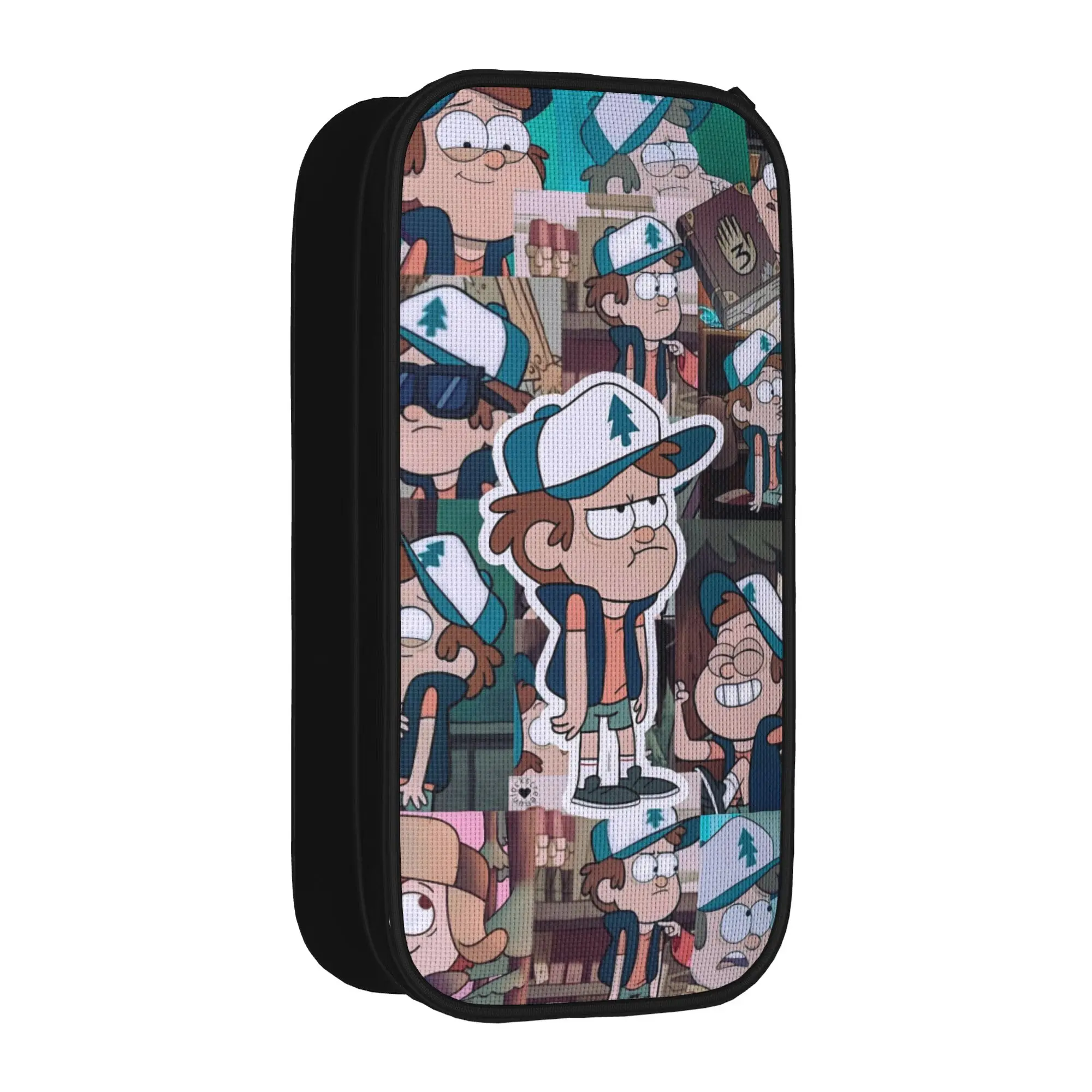G-Gravity Falls Pen Box Double Layer Large Capacity Kids  Pencilcase Amazing Gift