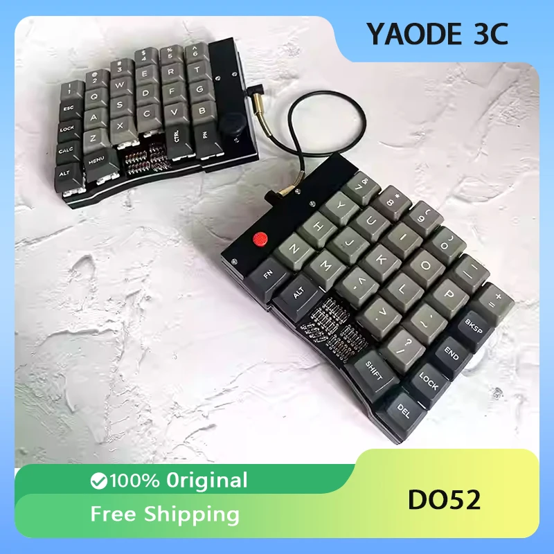 DO52 Split Keyboard DIY Little Red Dot Mechanical Keyboard 40% Split Keyboard Pointing Rod ThinkPad Teclado PC Accessories