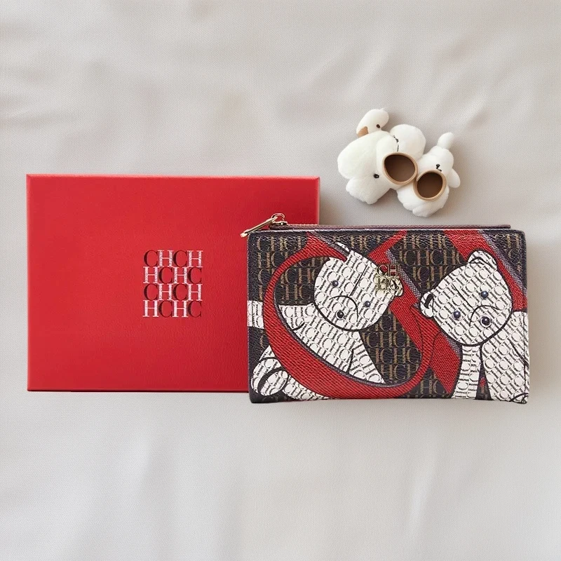 

Элегантный женский кошелек премиум-класса с мультяшным принтом, компактный и портативный, в виде сумочки