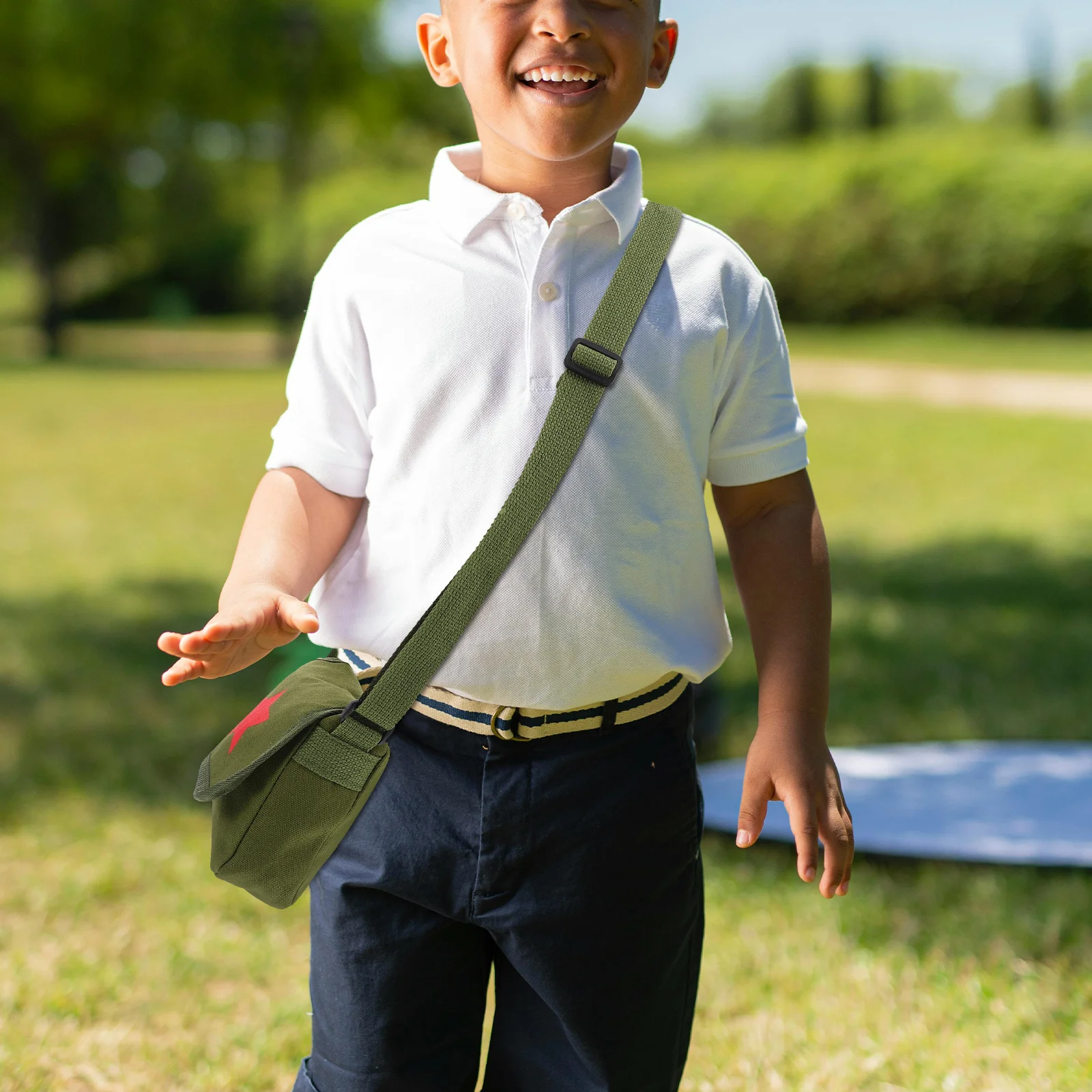 

Vintage Star Design Kids Crossbody Bag Canvas Shoulder Lightweight School Daily Use Outdoor Activities Boys Girls