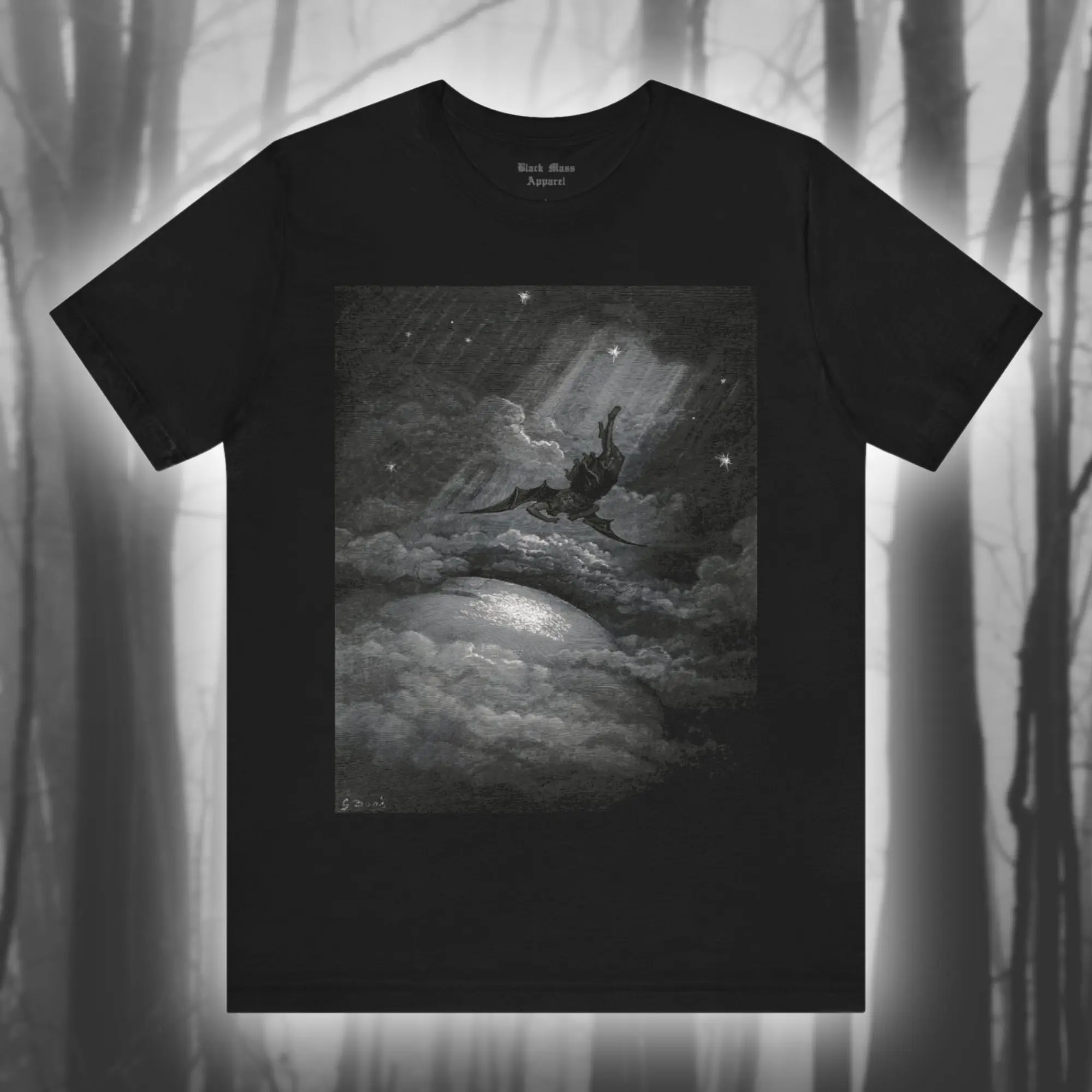 Go Underground To The Earth Shore Lost Paradise Shirt Gustave Dore Art John Milton Classic Literature Men's and Women's T-shirt