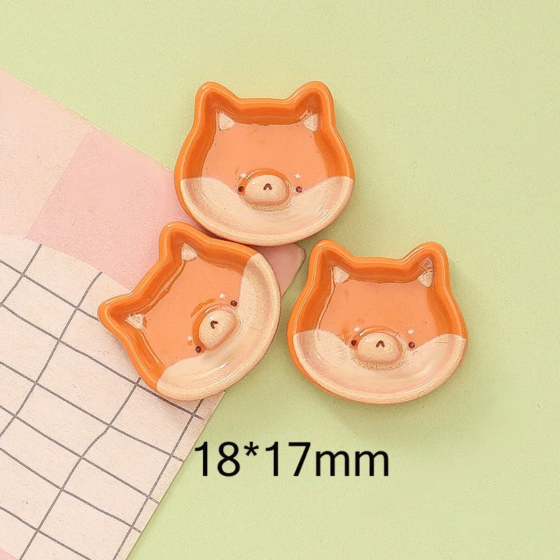 20pcs Kawaii Cartoon Plate Resin Cabochons Flatback for Scrapbook Home Decoration Accessory Resins Ornament DIY Slime Charms