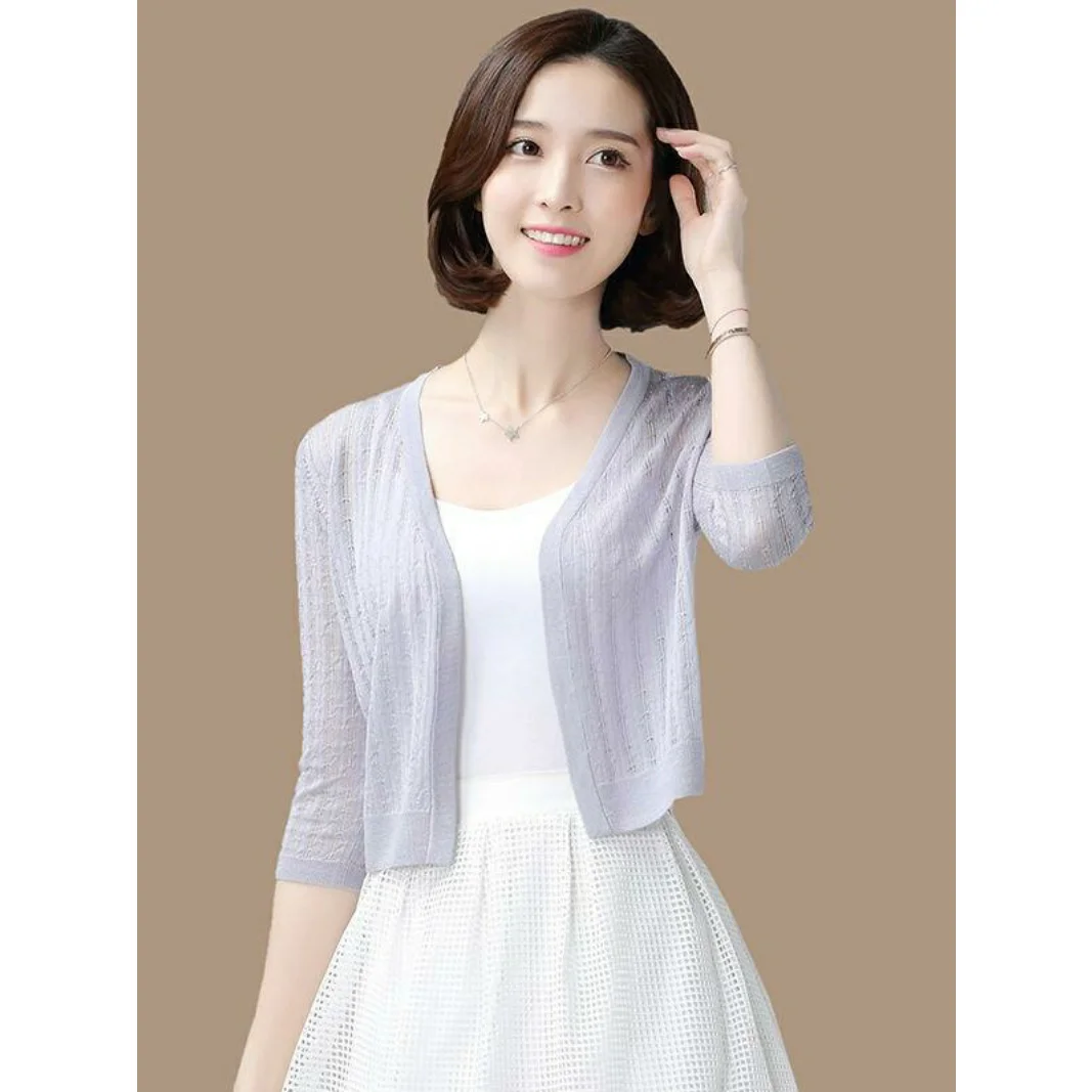 ort Sve 薄手カーディガン レディース 夏 多用途 肩パッド付きジャケットコート スリングスカート付き 韓国風 Vネック オープンC...
