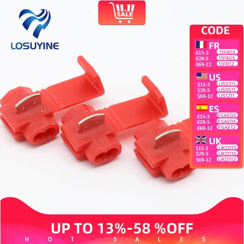 

15xred 801P3 шотландский замок быстрой сращивания 22-18 проводной соединитель AWG