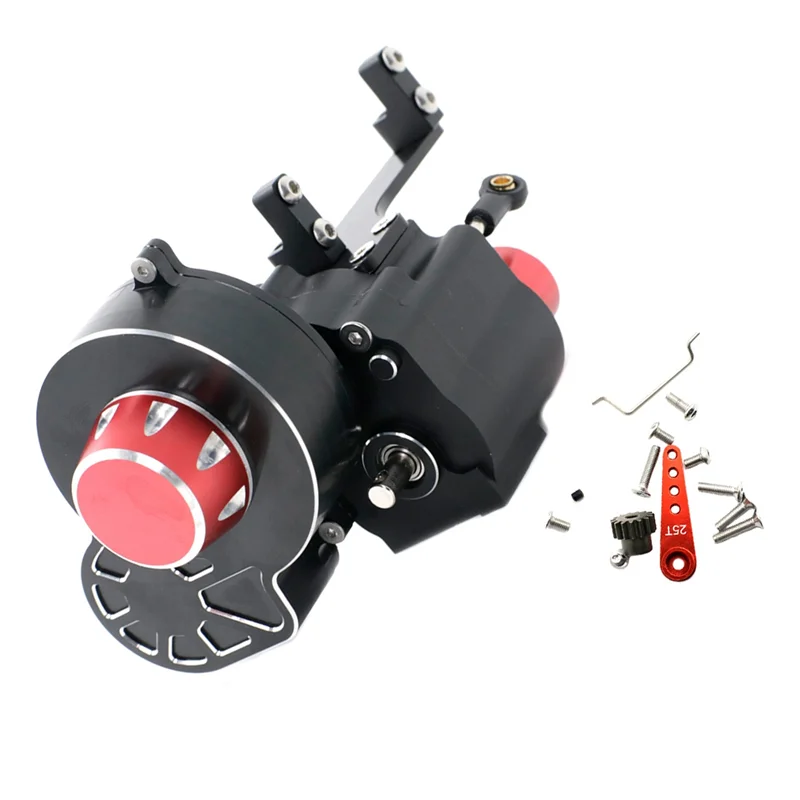 Metalen 2-speed verschuifbare transmissie versnellingsbak voor Axiale SCX10 & SCX10 II III 1/10 RC Crawler Auto Upgrades Onderdelen