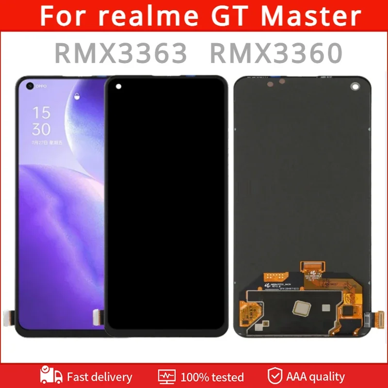 

6.43" AMOLED LCD Display Touch Screen Digitizer Assembly For Realme GT Master RMX3363 RMX3360 Display Super Repair Parts