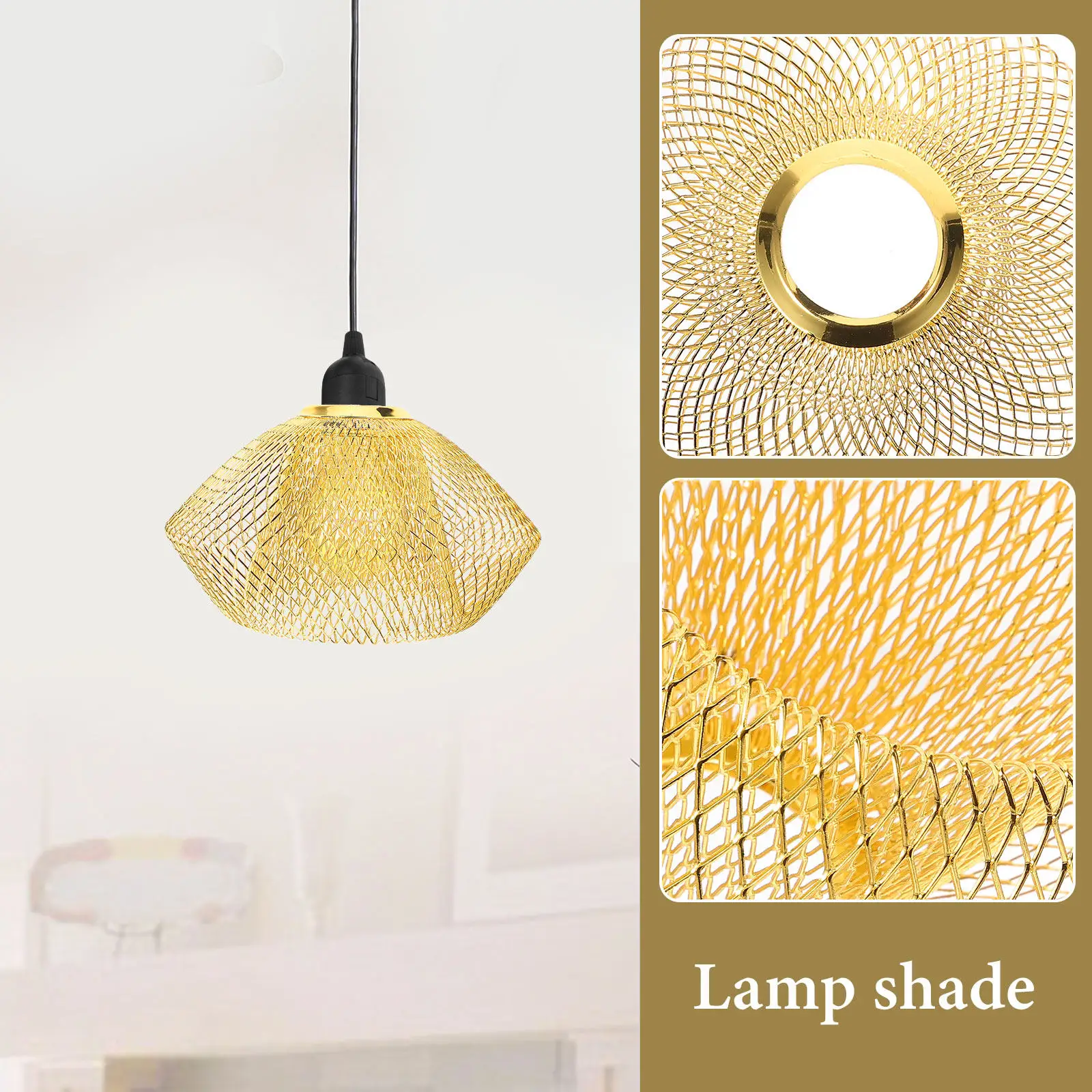 Iron Hollow Out Lampshade Retro Metal Pendant Lamp Cover Ceiling Light Shade Decorative Hanging Light Shade for Hallway Bar