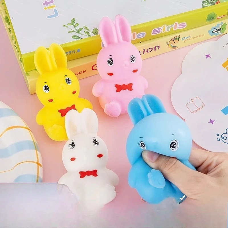 Cute Bunny Stress Relief Toy Squeeze Pop It Fidget Sensory Autism ADHD Adult Kid Gift