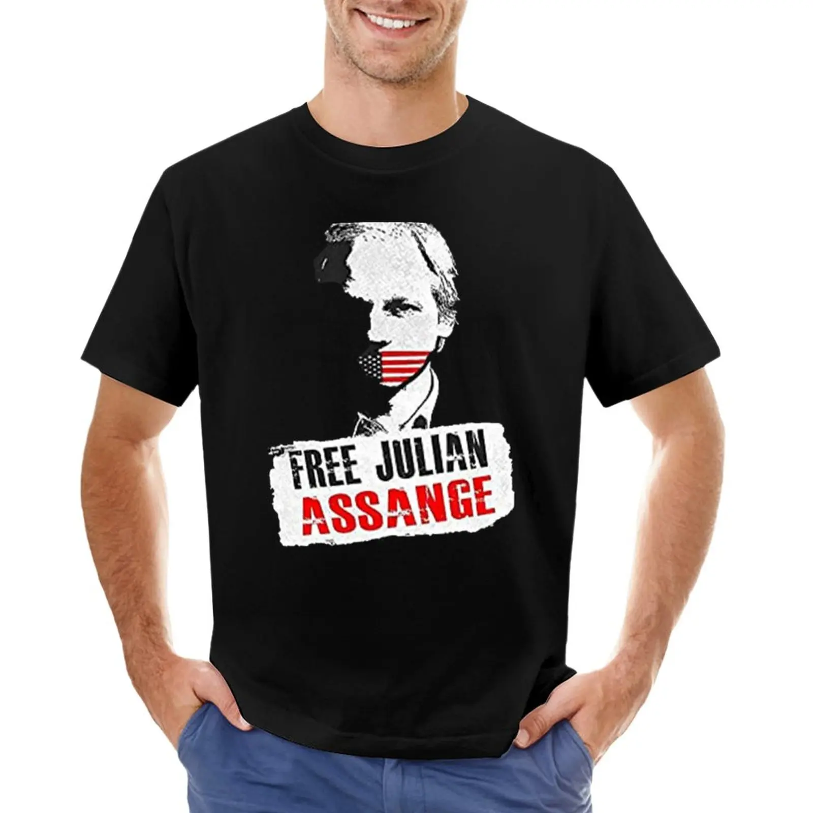 

KOSTENLOSE JULIAN ASSANGE T-Shirt heavyweights quick-drying t shirts for men graphic