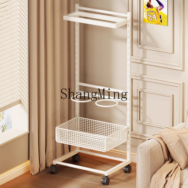 ZYY Badminton Racket Storage Rack Household Sports Equipment Display Rack Floor Basketball Mat Sporting Goods Storage Basket