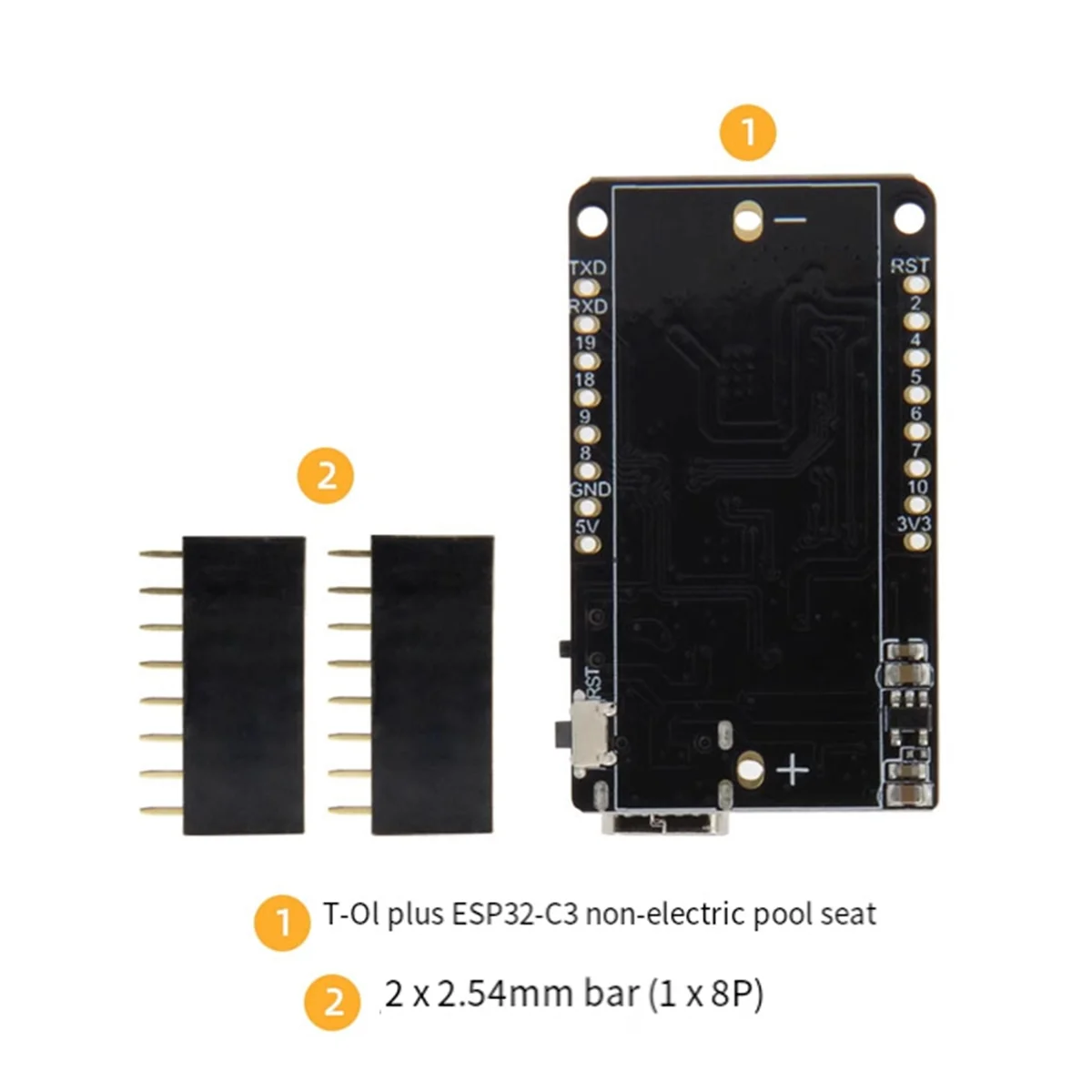A49T T-OI Plus ESP32-C3 RISC-V MCU Modulo wireless Circuiti di sviluppo Scheda Supprietà Wi-Fi Bluetooth B