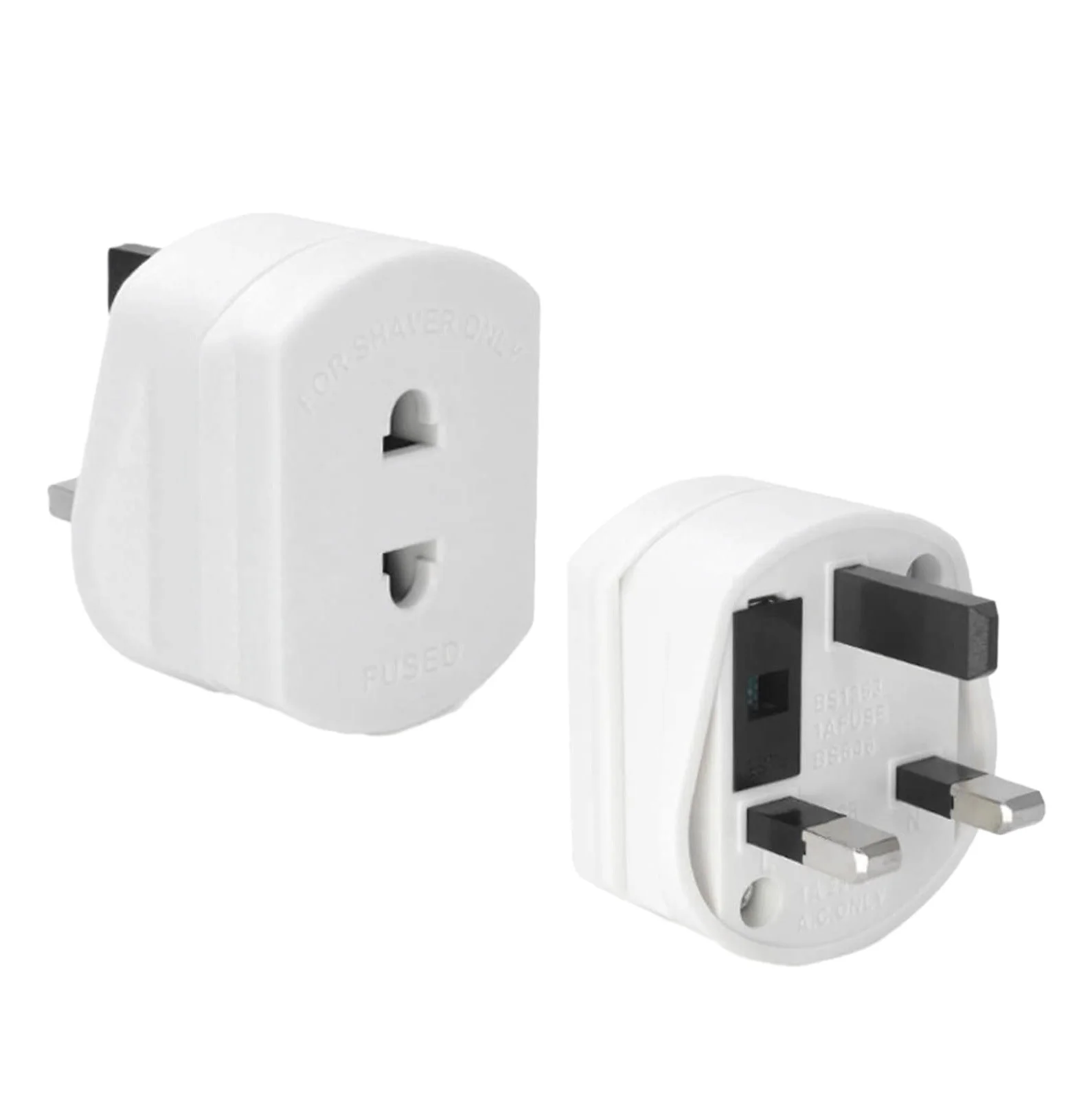 อะแดปเตอร์เครื่องโกนหนวดไฟฟ้าแบบ1A 2ถึง3ขาปลั๊กแปลงสำหรับแปรงสีฟันหนักสหราชอาณาจักร10แพ็ก