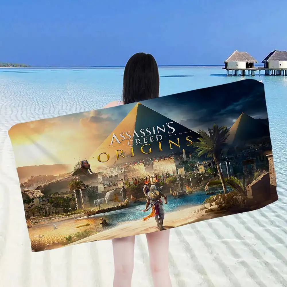 A-AssassinS Game-Creed Microfiber Beach Towel Absorbent Quick Dry Soft Yoga Swimming Resort Mountain Climbing Towel