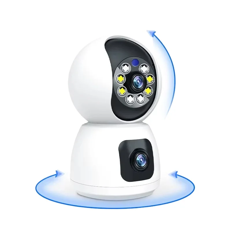 

Домашняя Wi-Fi IP-камера видеонаблюдения 2,4 ГГц с беспроводным подключением, обнаружением человека, цветным ночным видением, записью на карту памяти, двусторонней аудиосвязью и функцией панорамирования/наклона