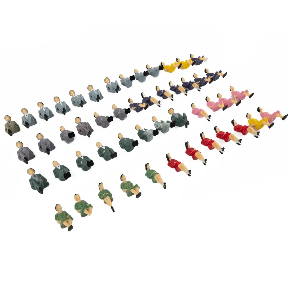 Brand New Sitting Figures Model Painted People Sitting 20x44x34 Mm 50Pcs DIY Decoration Figures Human Miniture