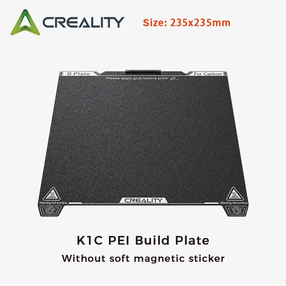 Creality K1C PEI Build Plate Without Soft Magnetic Sticker 235x235mm K1C Printing Plateform Board Frosted 3D Printer Accessories