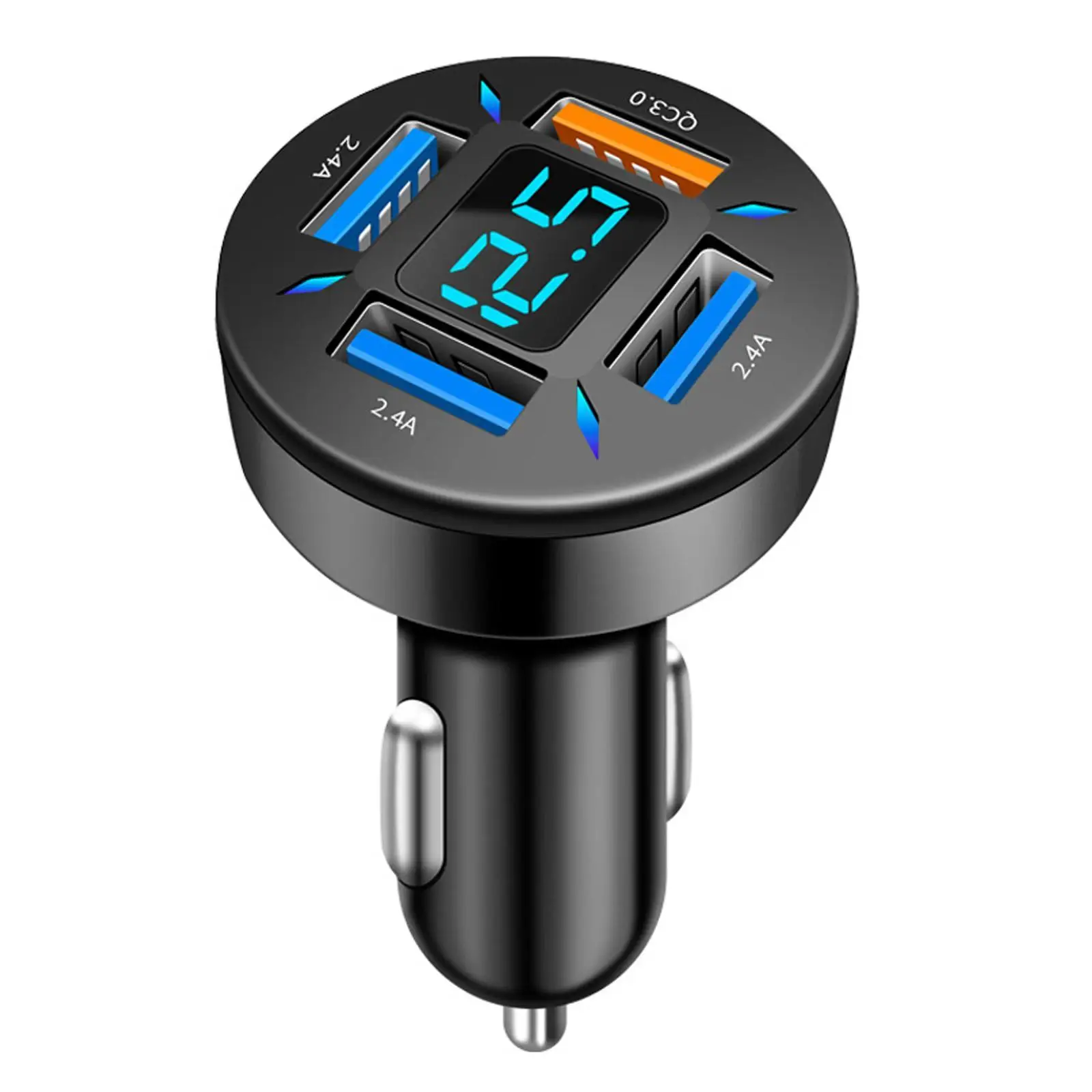 66W 4 Ports USB Quick Car Charger Fast Charging Car Adapter for Jaguar E-PACE X540 X761 XE XF XJ XJ8 XJR XFR XK XK8 XKR